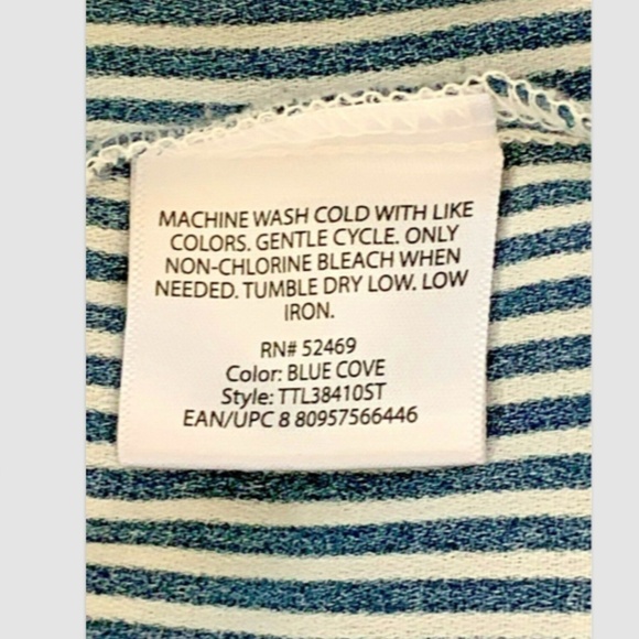 Time & Tru Size L12/14 Top Boat Neck 3/4 Bell Sleeve Ruffle Bottom #225C - Picture 6 of 6